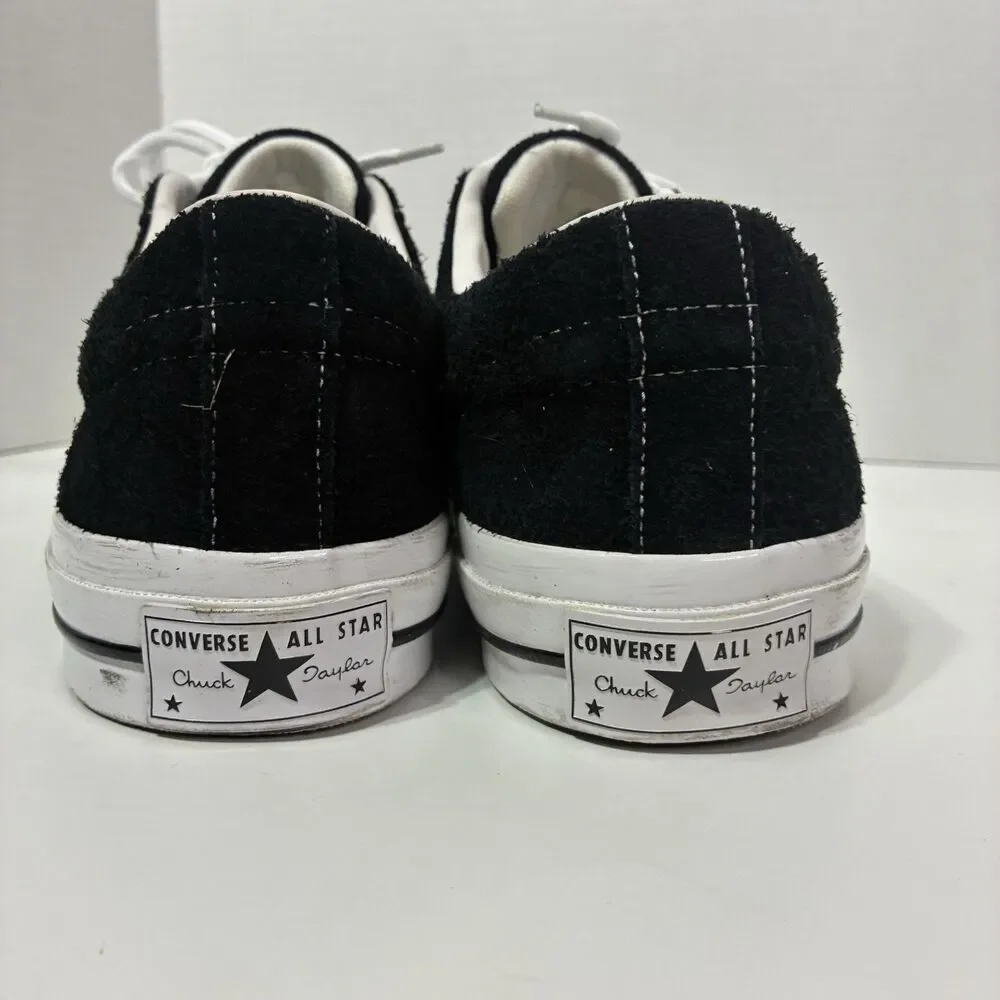 Converse One Star Ox Black Suede Sneakers Men’s 12 Women’s 14 158369C